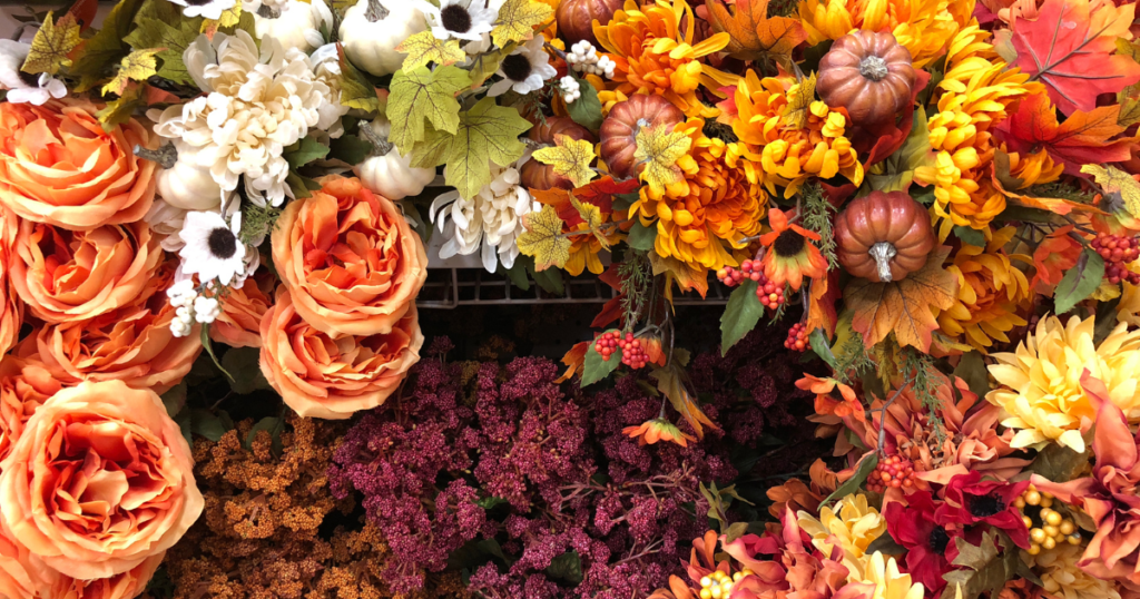 Flores de temporada en otoño